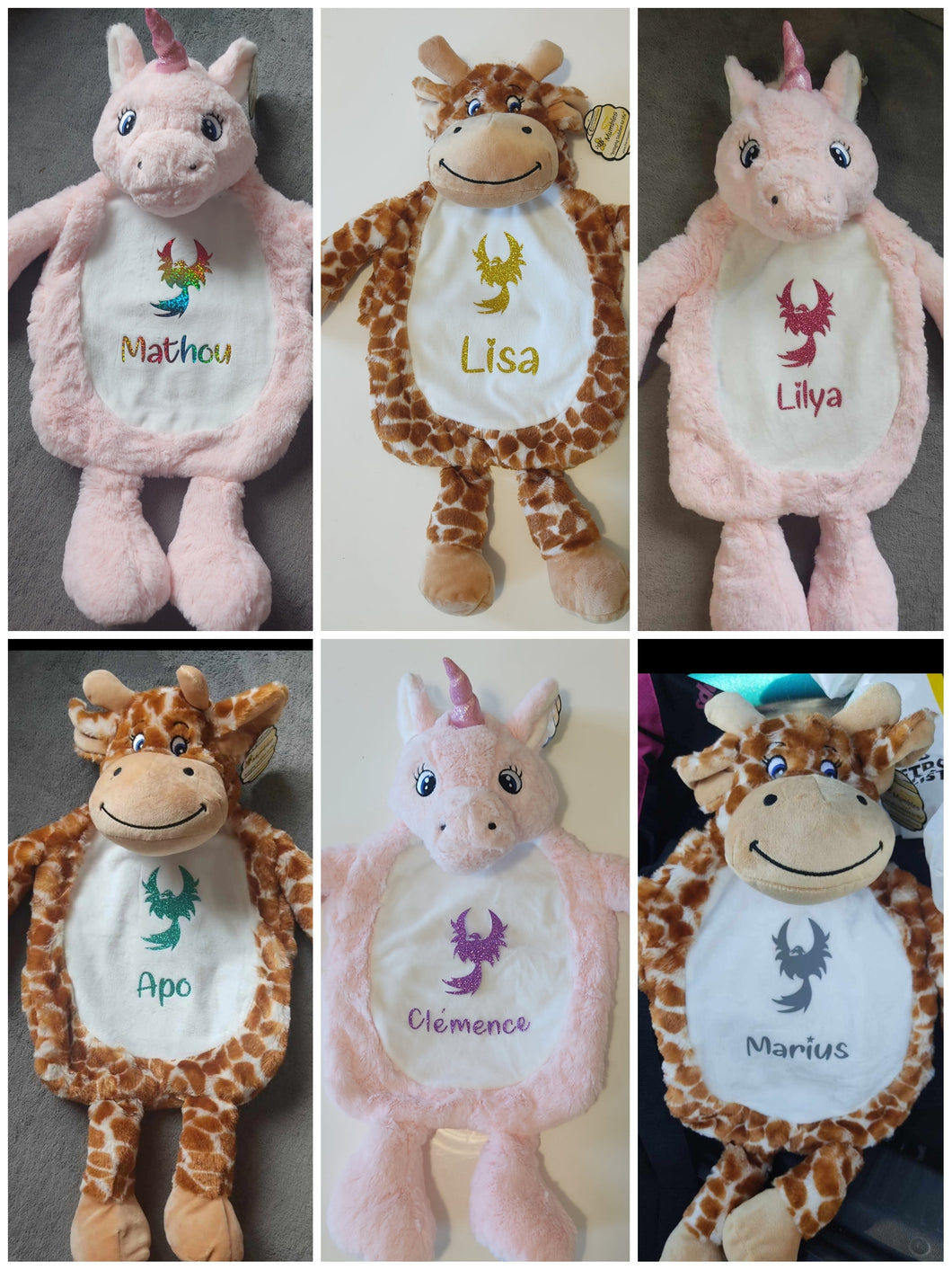 .Housse de rangement Licorne / Girafe (43 cm)